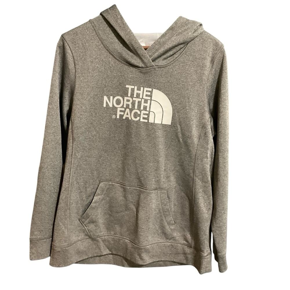 The North Face Half Dome Pullover Hoodie Women's Large Grey Fleece Sweatshirt